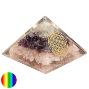 Orgonit-Pyramide - Goldenes Dreieck - Lebensblume 75mm