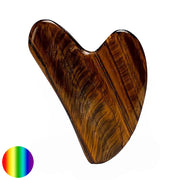 Gua Sha Massagestein Herz - Tigerauge