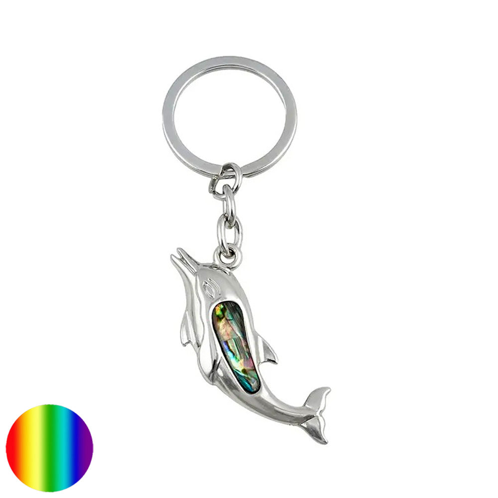 Schlüssel-Anhänger Paua Muschel Delfin