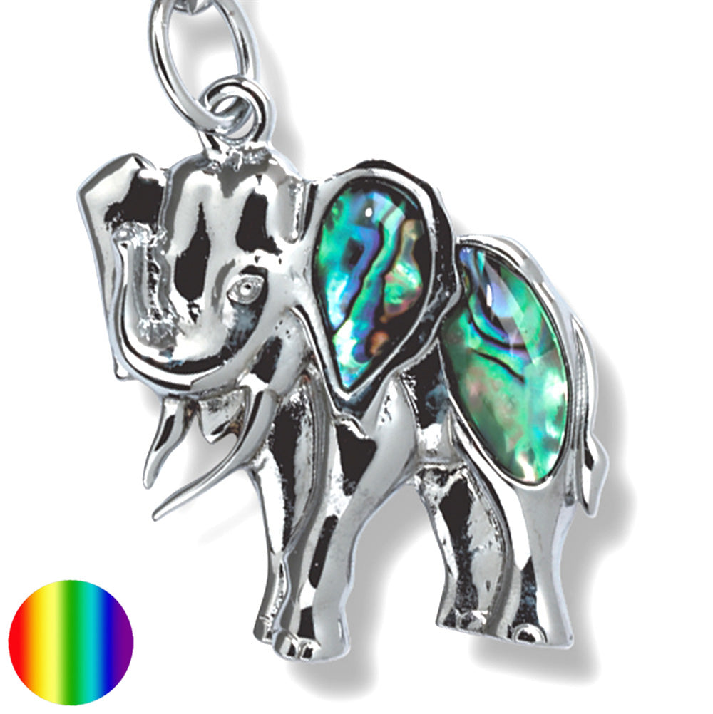 Schlüssel-Anhänger Paua-Muschel Elefant