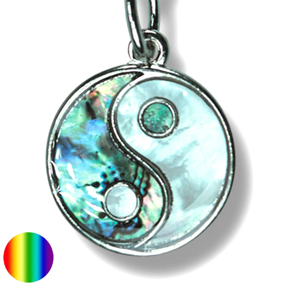 Schlüssel-Anhänger Paua Muschel Yin & Yang