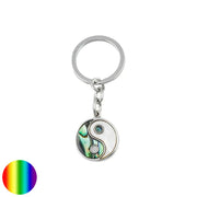 Schlüssel-Anhänger Paua Muschel Yin & Yang