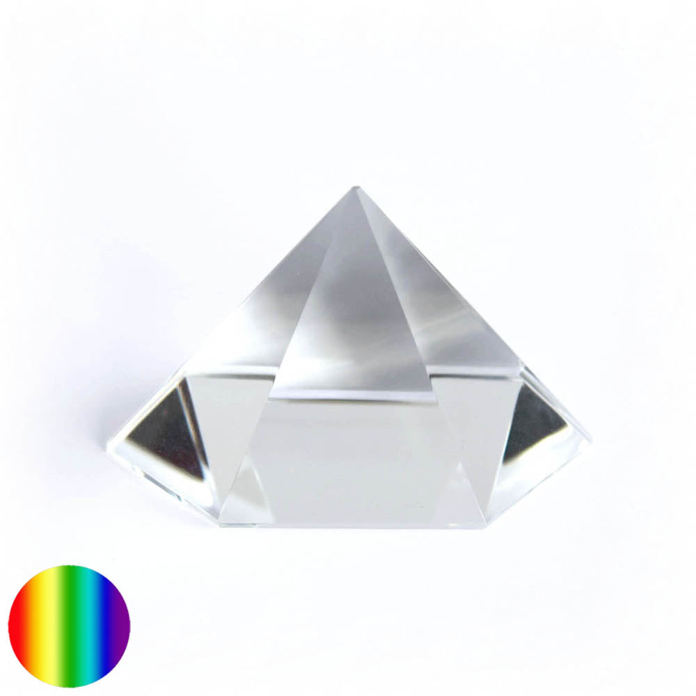   Kristallglas 6-Kant-Pyramide - klar 70mm | optisch rein