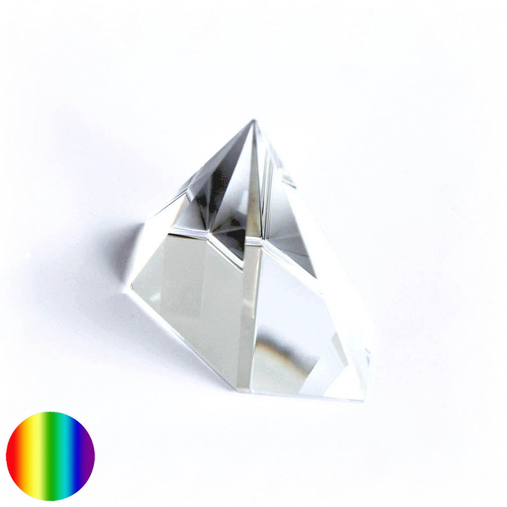 Kristallglas 6-Kant-Pyramide - klar 70mm