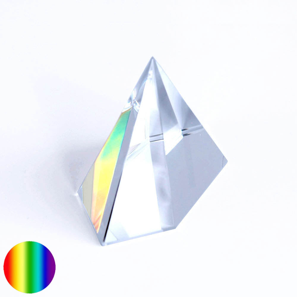 Kristallglas 6-Kant-Pyramide - klar 80mm