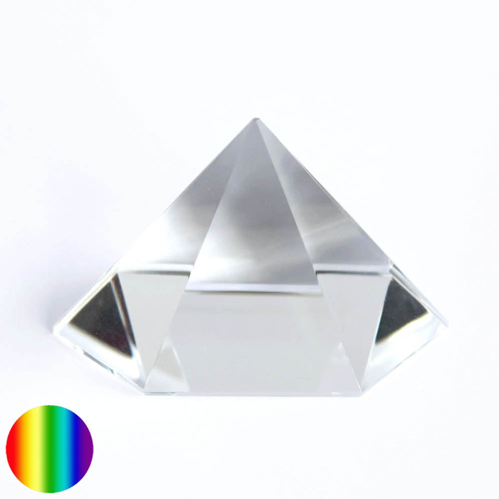 Kristallglas 6-Kant-Pyramide - klar 80mm | optisch rein