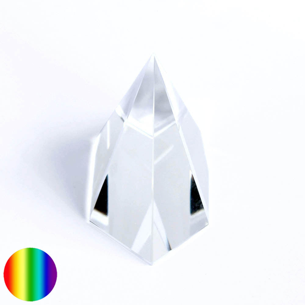 Kristallglas 6-Kant-Pyramide - klar 80mm