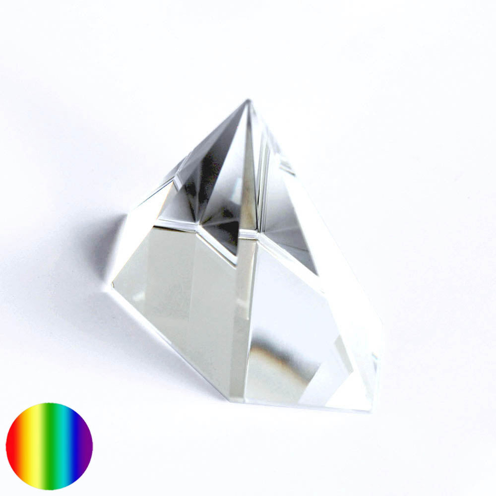 Kristallglas 6-Kant-Pyramide - klar 80mm