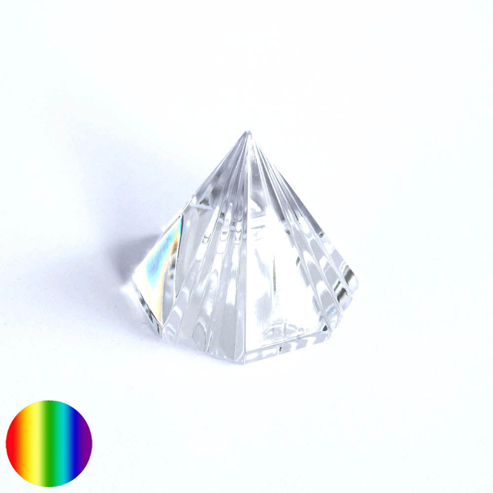 Octagon-Pyramide Kristallglas - klar 44mm | optisch rein