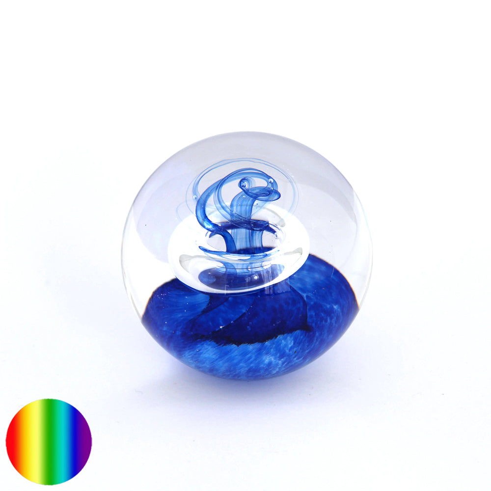 Traumkugel Glas - blau Ring 6cm