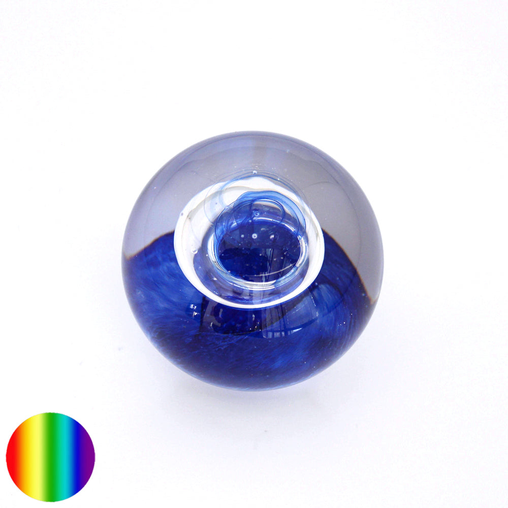 Traumkugel Glas - blau Ring 6cm