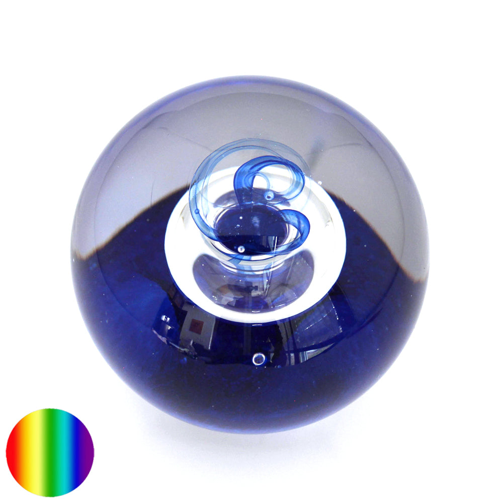 Traumkugel Glas - blau Ring 8cm