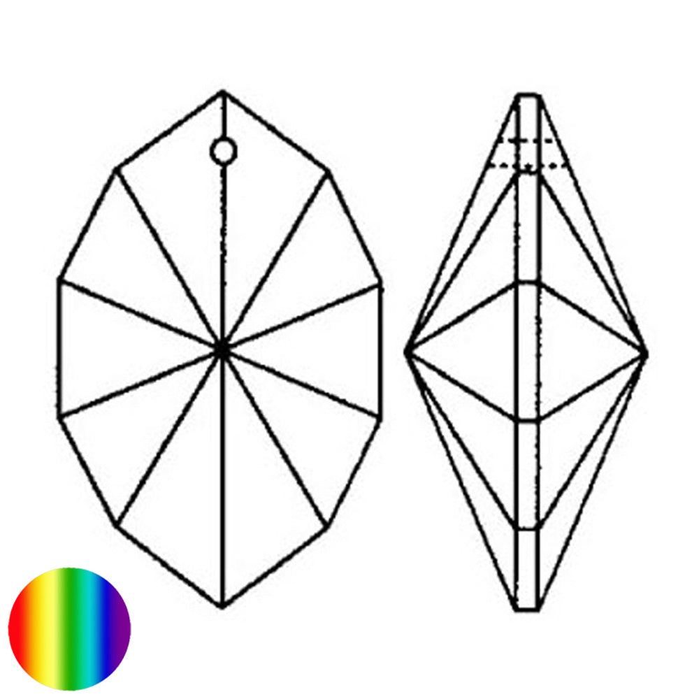 Regenbogen-Kristall - Vesica 50mm