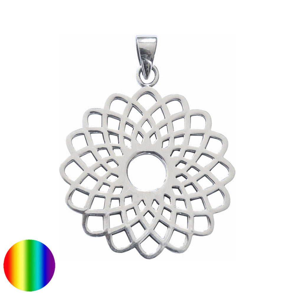 Sahasrara Anhänger Lotus Silber