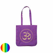 Baumwolltasche Om violett