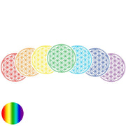 Set transparent 9,5cm Aufkleber Blume des Lebens