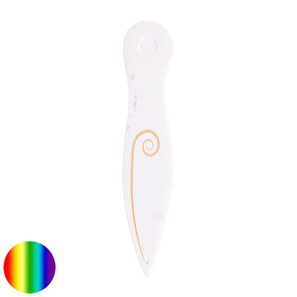 Halter Räucher-Stäbchen & Kegel - Marmor weiss