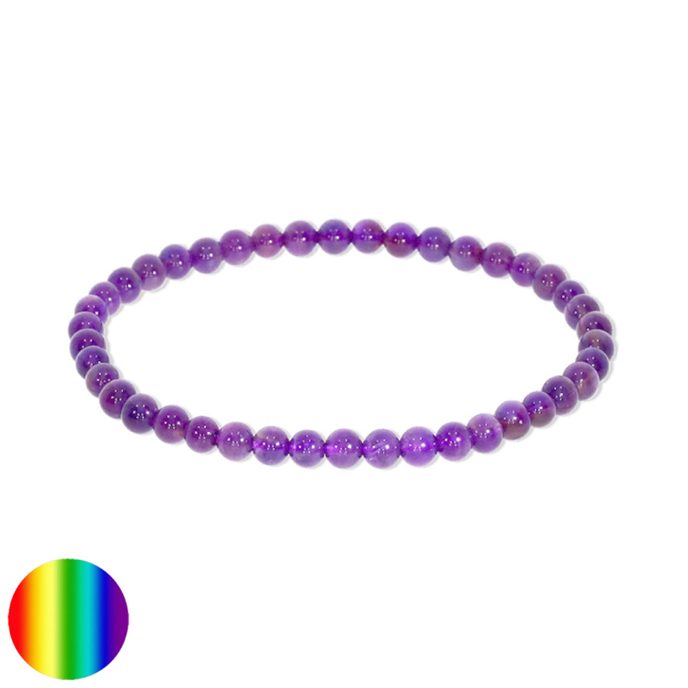 Armband Kugeln 4mm Amethyst