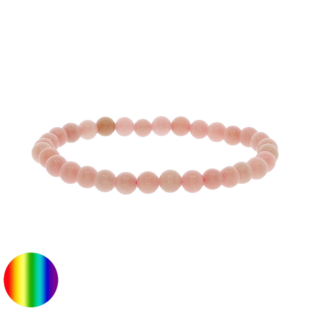 Armband Andenopal pink 6mm Kugeln
