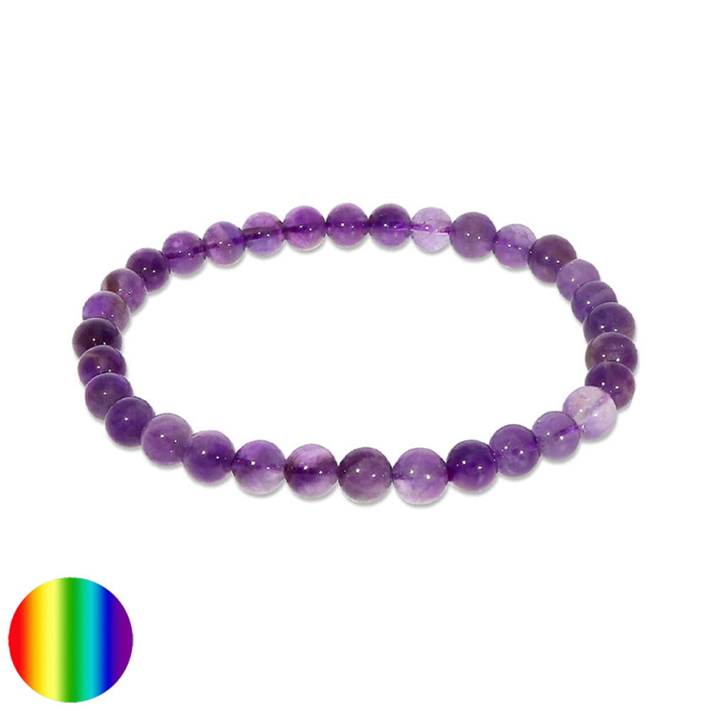 Armband 6mm Kugeln - Amethyst