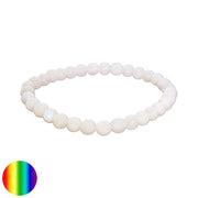 Armband Kugeln 6mm - Regenbogen Mondstein