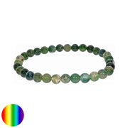 Armband Kugeln Moosachat 6mm