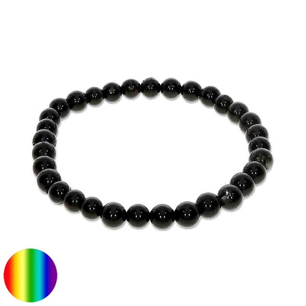 Armband Kugeln schwarzer Turmalin 6mm