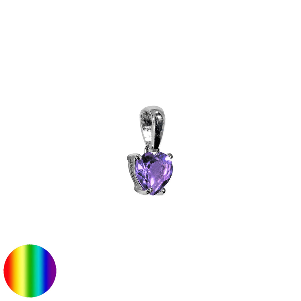 Herz Anhänger Amethyst Silber