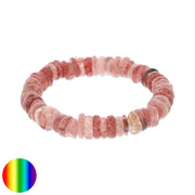Armband Erdbeerquarz Scheiben