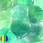 Edelstein Herz - Fluorit grün 40mm