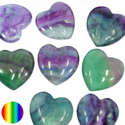Edelstein Herz - Fluorit grün-violett 30mm