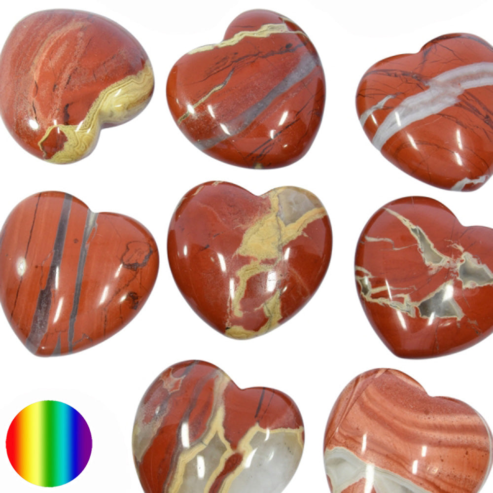 Edelstein Herz - Roter Jaspis 30mm