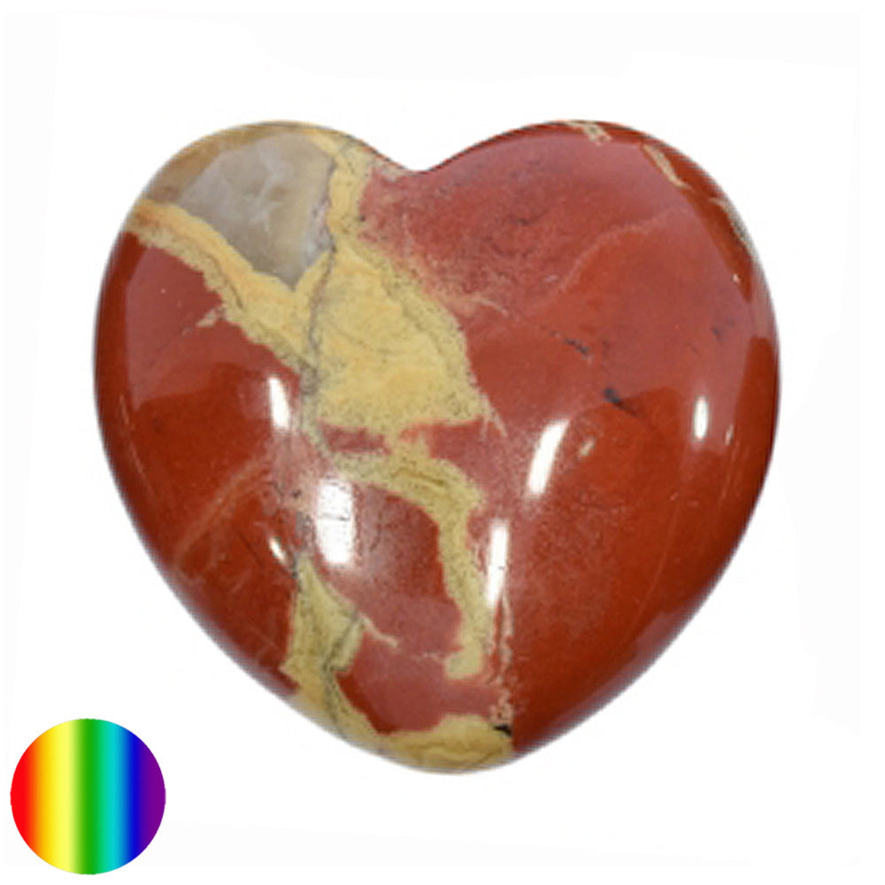 Edelstein Herz - Roter Jaspis 30mm