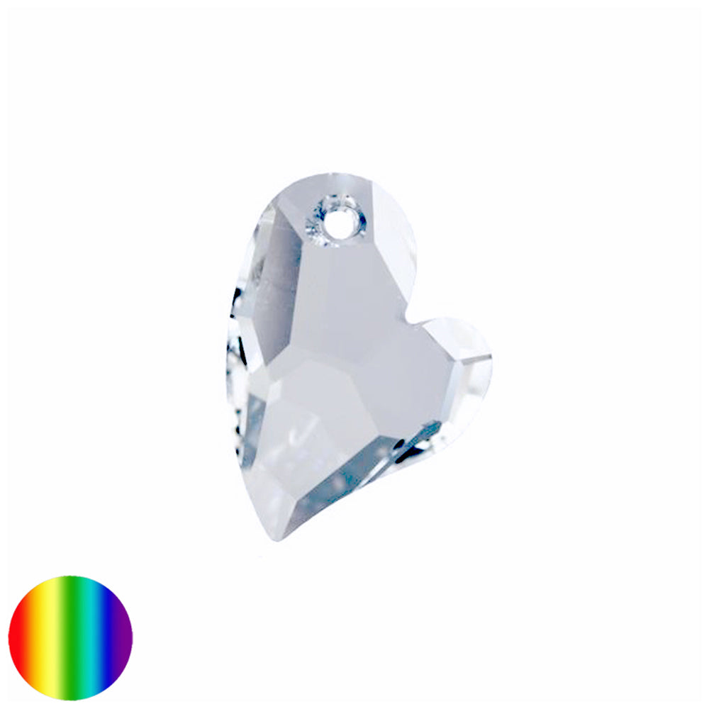 Regenbogen-Kristall - Herz asymetrisch 27mm bleifrei - Swarovski