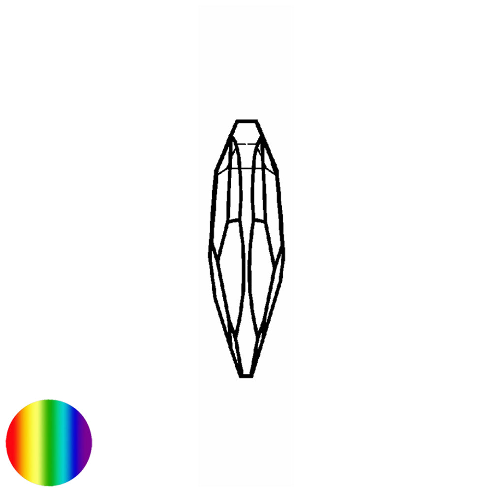 Anhänger Kristall Herz asymetrisch 27mm bleifrei Swarovski