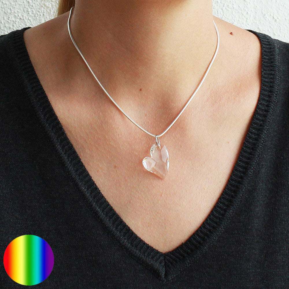 Anhänger Kristall Herz asymetrisch 27mm bleifrei Swarovski