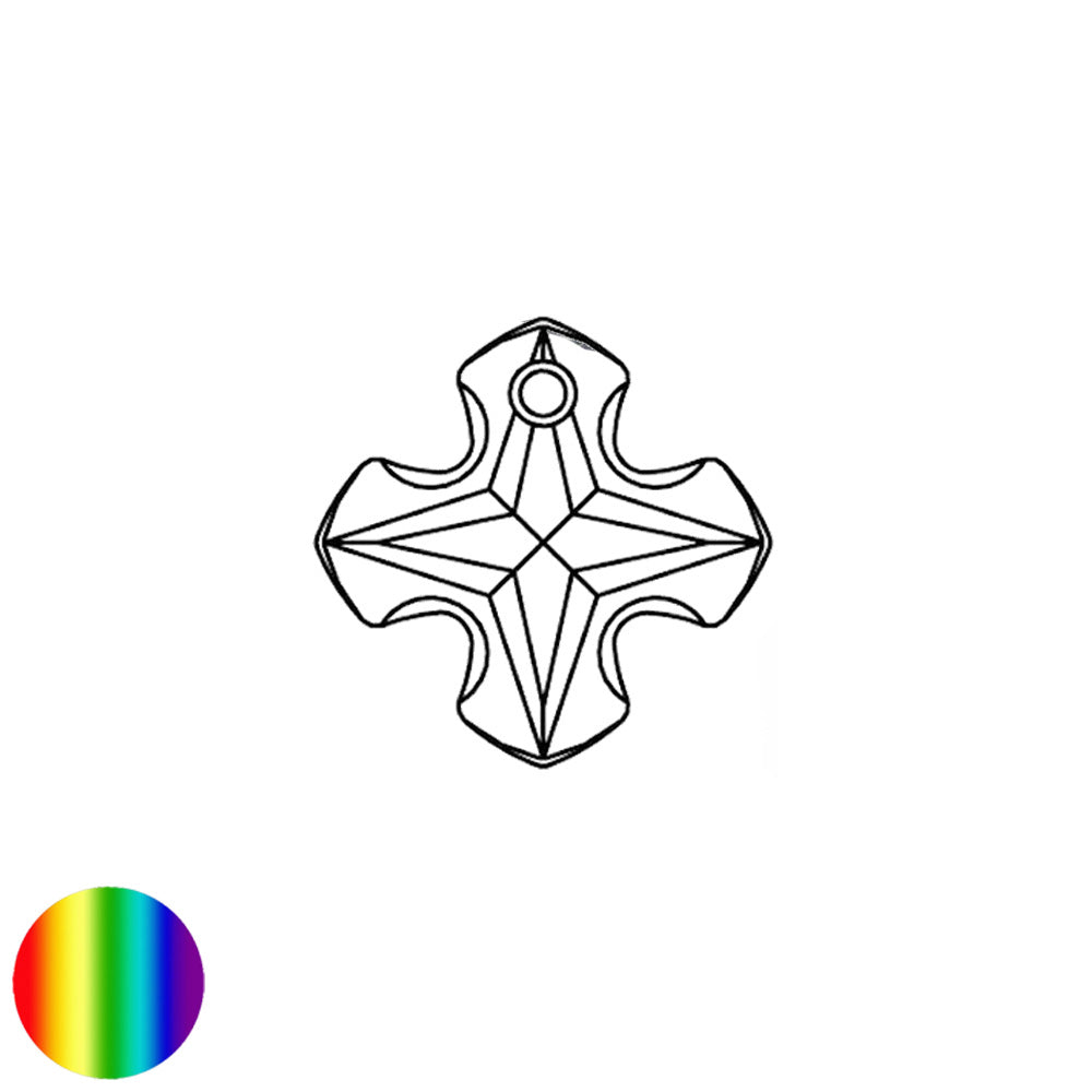 Regenbogen-Kristall - Griechisches Kreuz 18mm bleifrei - Swarovski