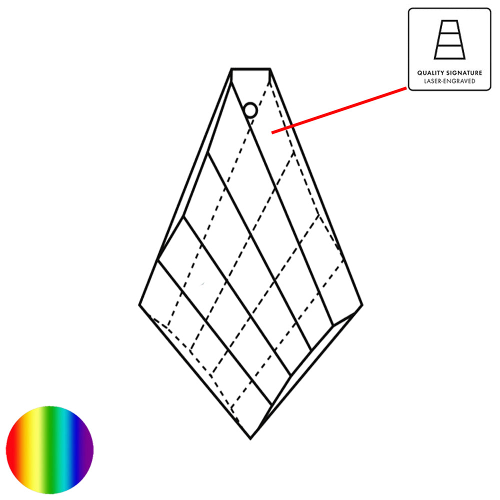 Regenbogen-Kristall - Raute Kite 50mm - Swarovski