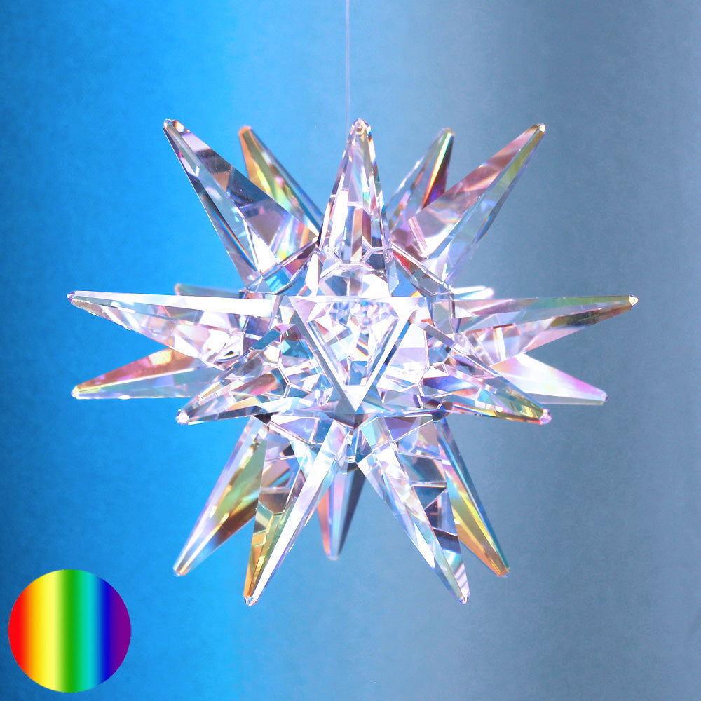 Glas-Stern - Moravian 117mm irisierend - Swarovski