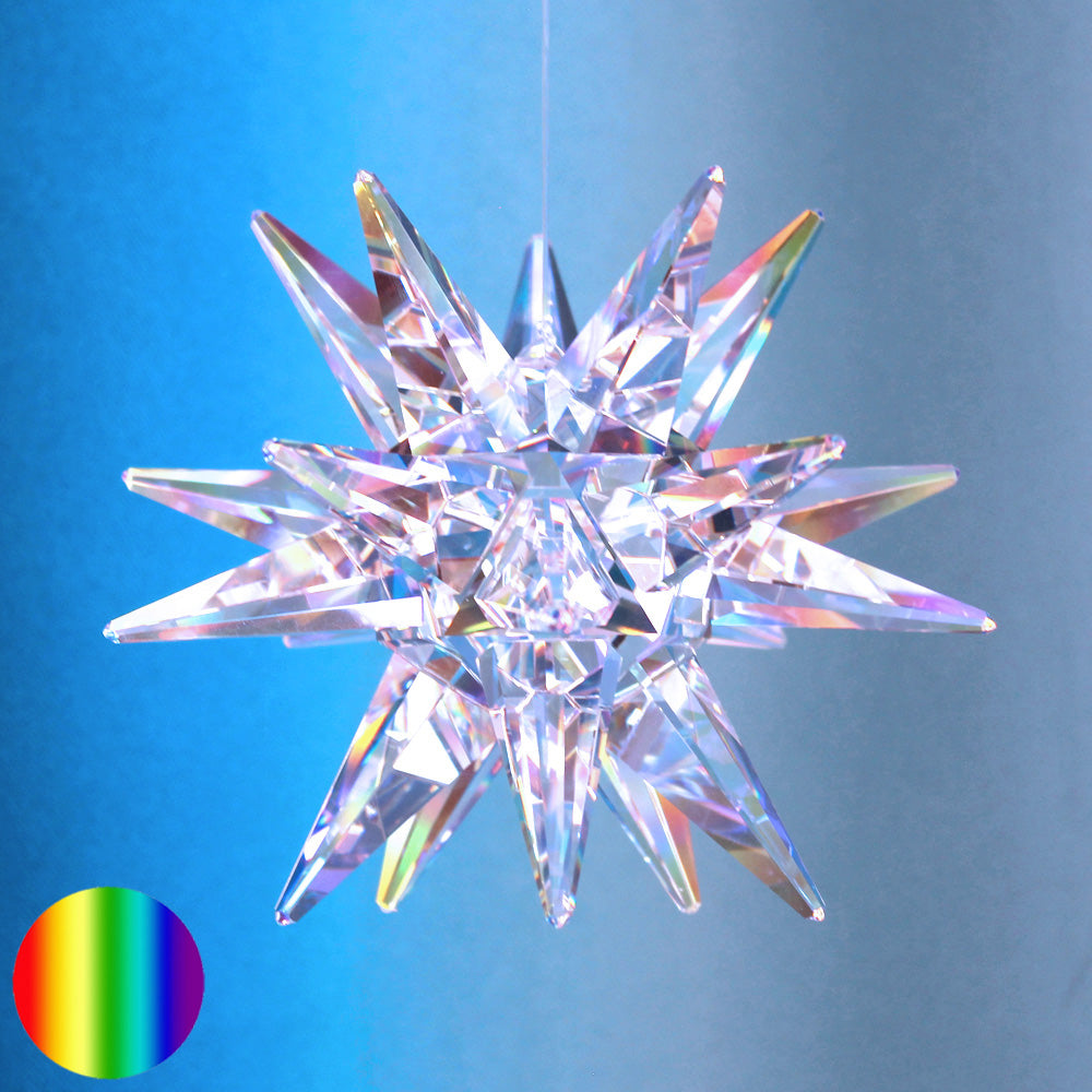 Glas-Stern - Moravian 117mm irisierend - Swarovski