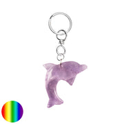 Schlüssel-Anhänger Delfin Amethyst
