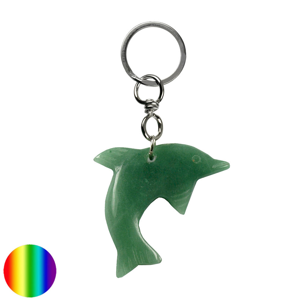 Schlüssel-Anhänger Delfin Aventurin