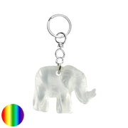 Schlüssel-Anhänger Elefant Bergkristall