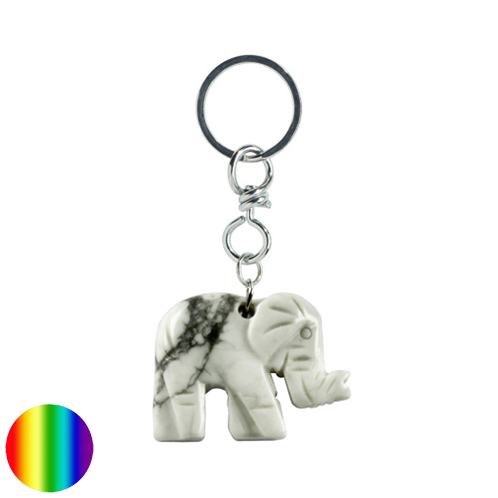Schlüssel-Anhänger Elefant Magnesit