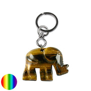 Schlüssel-Anhänger Elefant Tigerauge