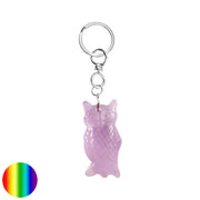 Schlüssel-Anhänger Eule Amethyst