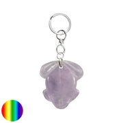 Schlüssel-Anhänger Frosch Amethyst