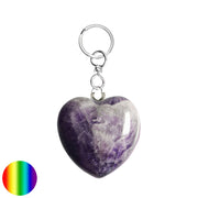 Schlüssel-Anhänger Herz Amethyst