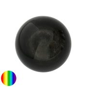 Edelstein-Kugel  Obsidian-Silber 47-49 mm